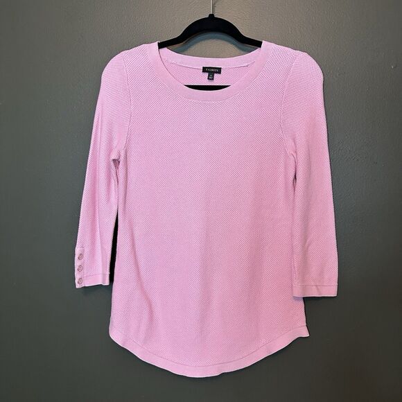 Talbots Tops - Talbots Top Womens Medium Pink Pullover 3/4 Sleeves Cotton Rayon Blend S Small